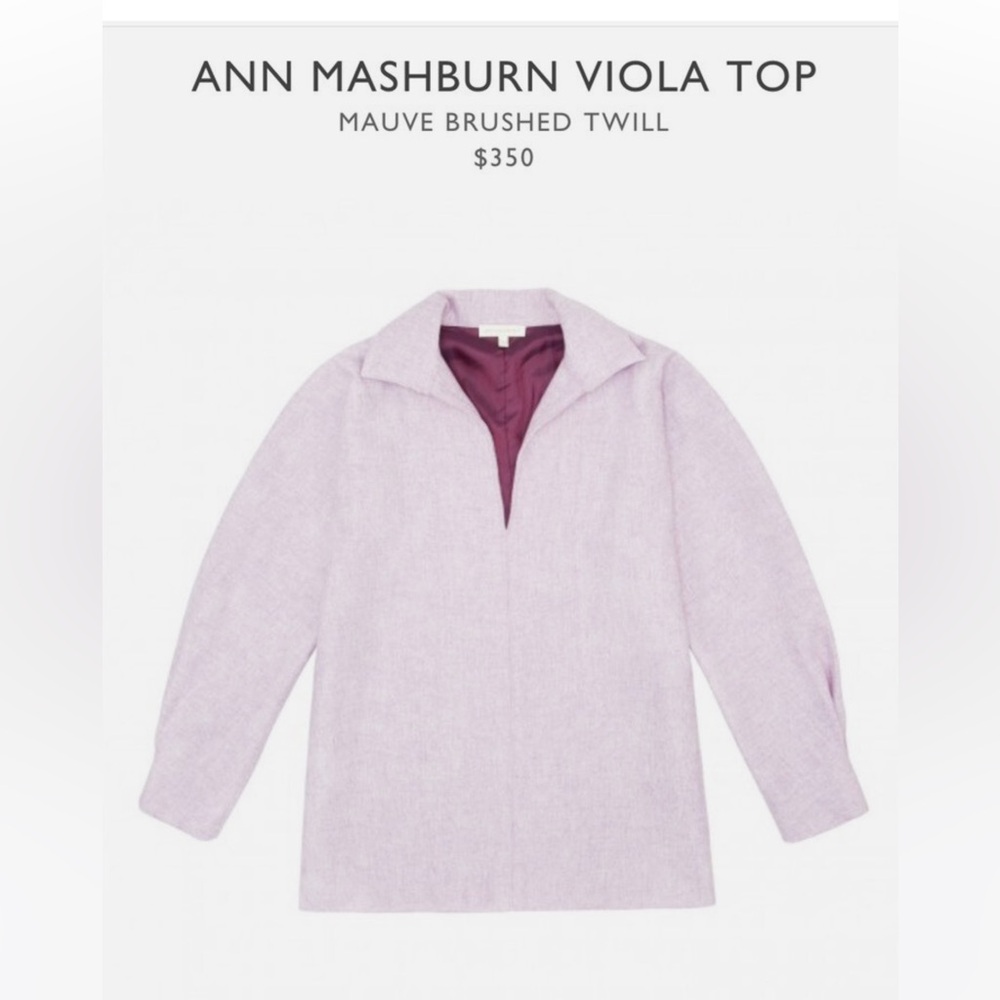ANN MASHBURN Gray Viola Top - Picture 3 of 6